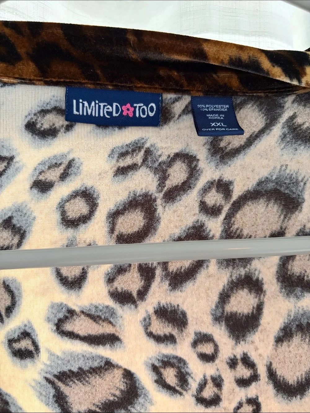 Limited Too Leopard Print Teddy Jacket in Brown and Black